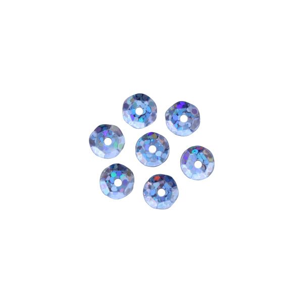 Пайетки граненые 6 мм, упак. 10 гр, Астра, 50126 сиреневый голограмма, уп.10 шт