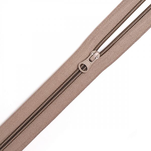 Молния спираль (витая) Т5 (5 мм) 1 зам., н/раз., 18 см, цв.S810 т.бежевый уп.50 шт