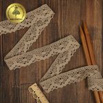 Кружево вязаное (тесьма) 30 мм / 10 метров, цв.36 св.бежевый, Kruzhevo