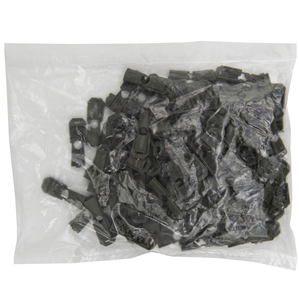 Наконечник для шнура пластик 13х9 мм, ПП, 471 хаки, 100 шт