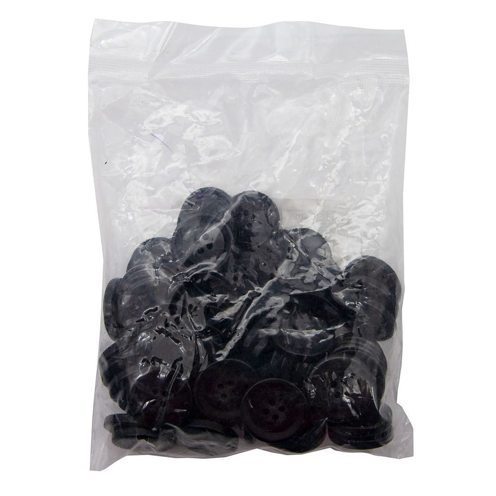Пуговицы 4 прокола 36L (col.A (черный)), 72 шт