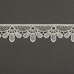 Кружево гипюр (плетёное) 25 мм, диз.2504 цв.F102 молочный уп.13.71м, Kruzhevo