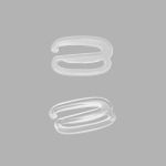 Крючки для бюстгальтера пластик 20.0 мм, 50 шт, прозрачный, Globus