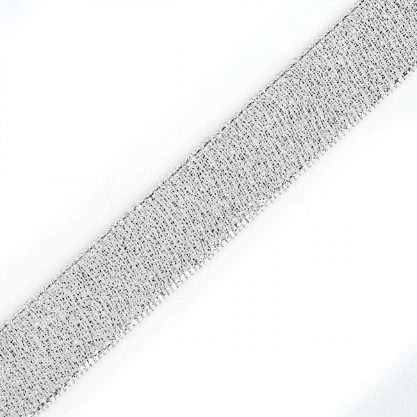 Лента металлизированная 15.0 мм / 22.85±1 метра, цв. серебро, Magic4Hobby, упак. 5 шт