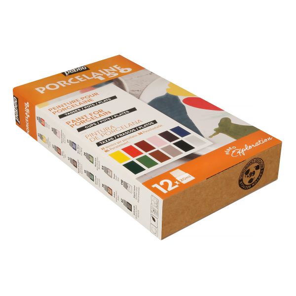 Набор красок Pebeo Porcelaine 150 Исследование по фарфору и керамике под обжиг 12 цв. 20 мл, 757472 глянцевые 2
