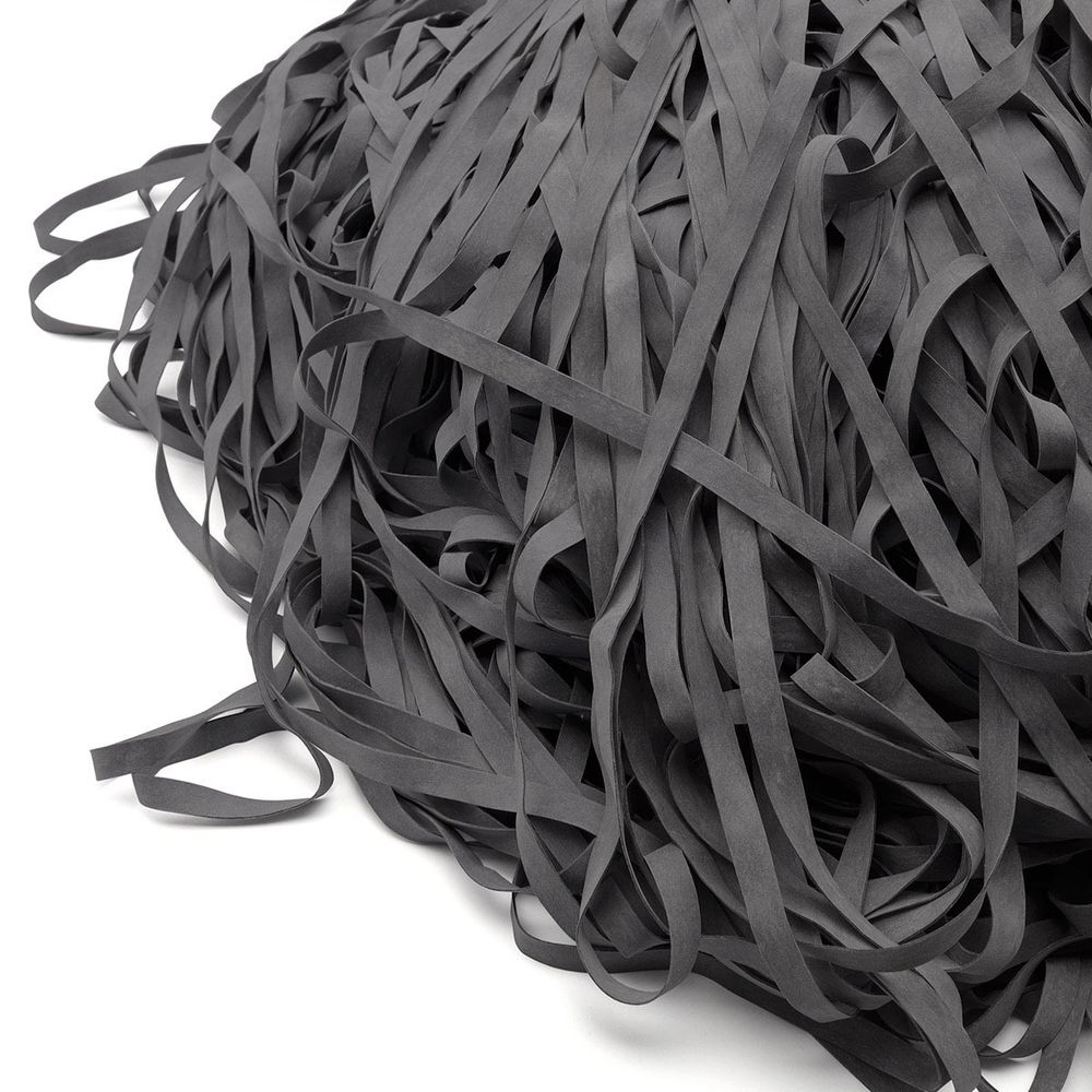 Резинка латексная гладкая 8.0 мм / 5 кг (≈ 775 метров), толщ. 0.6 мм, графит