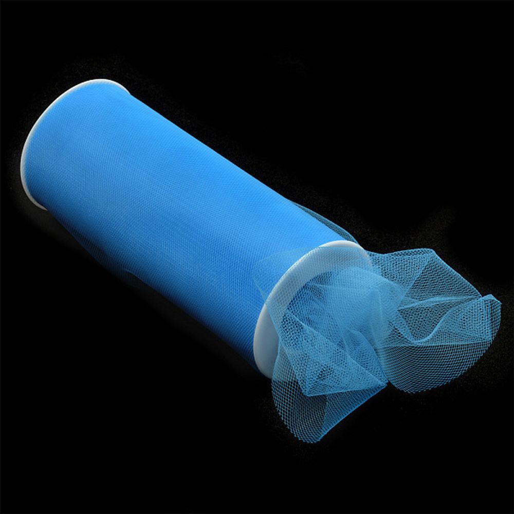 Фатин на шпульке, средняя жесткость, 100% нейлон, 150 мм цв. 19 синий, 22.86м