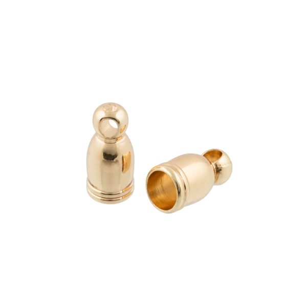 Концевик для бижутерии 3х8 мм, 10 шт, 04 золото, Zlatka FMK-E08