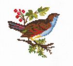 Набор для вышивания нитками Сделай своими руками, Птичка (11х11 см) 16х16 см