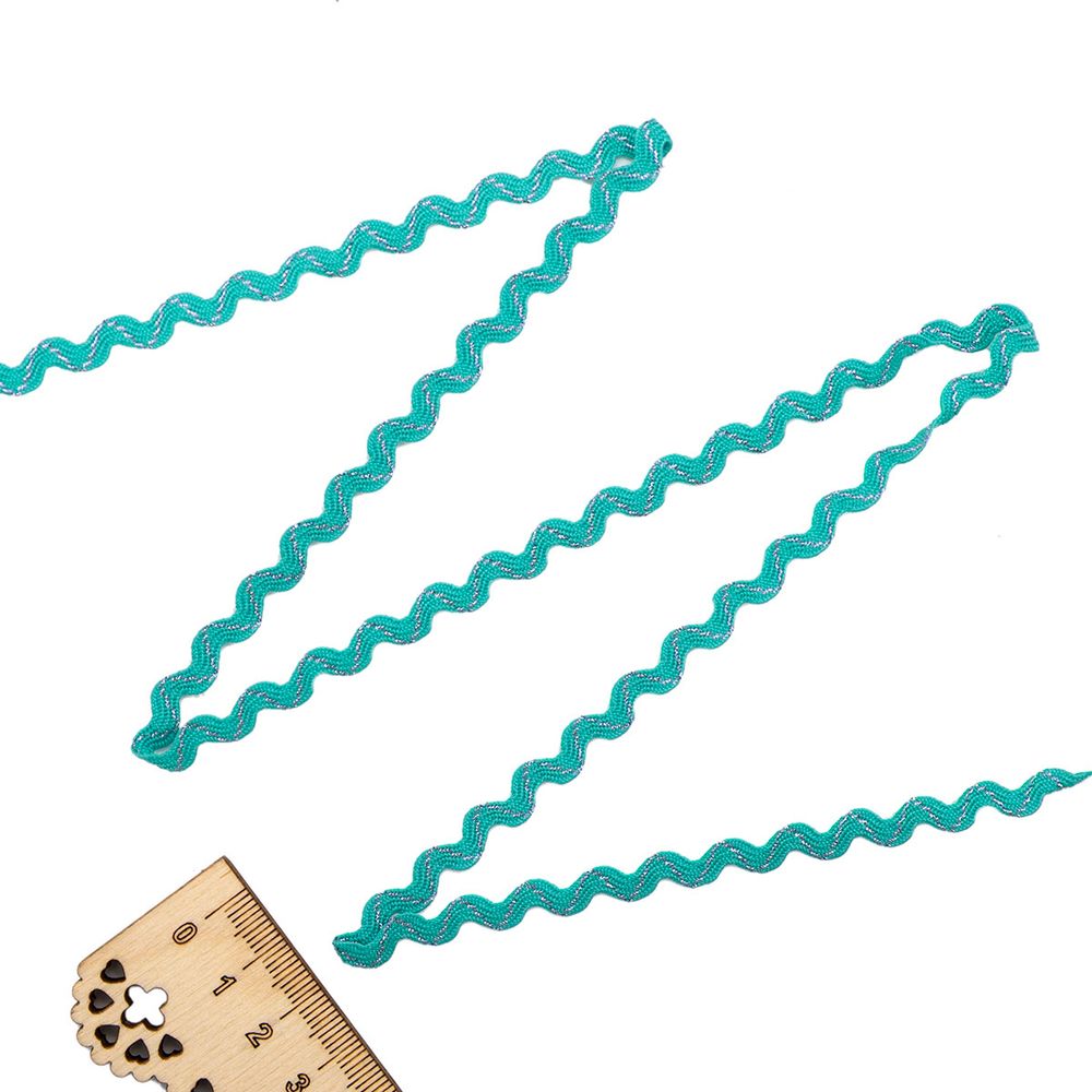 Тесьма вьюнчик с метанитью, 5 мм / 20 м (голубой), С3584