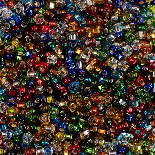Бисер Preciosa ассорти 8/0 (2.9 мм), 50 г, 00007 разноцветный, 391-99001