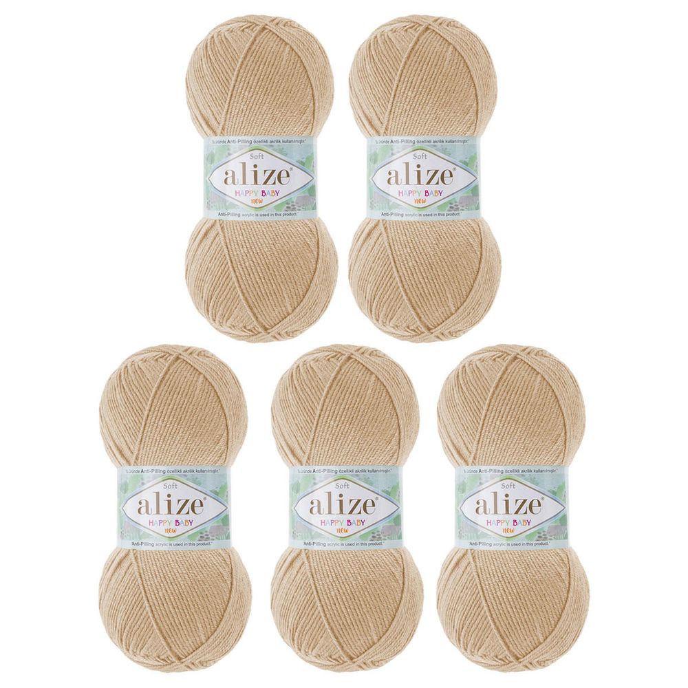 Пряжа Alize (Ализе) Happy Baby New / уп.5 мот. по 100 г, 320м, 310 шампань