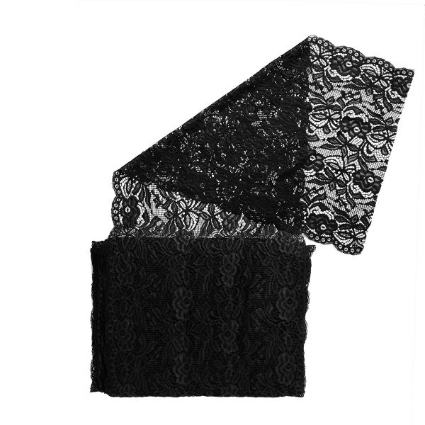 Кружево бельевое эластичное 300 мм / 13.72 м, цв. C580 черный
