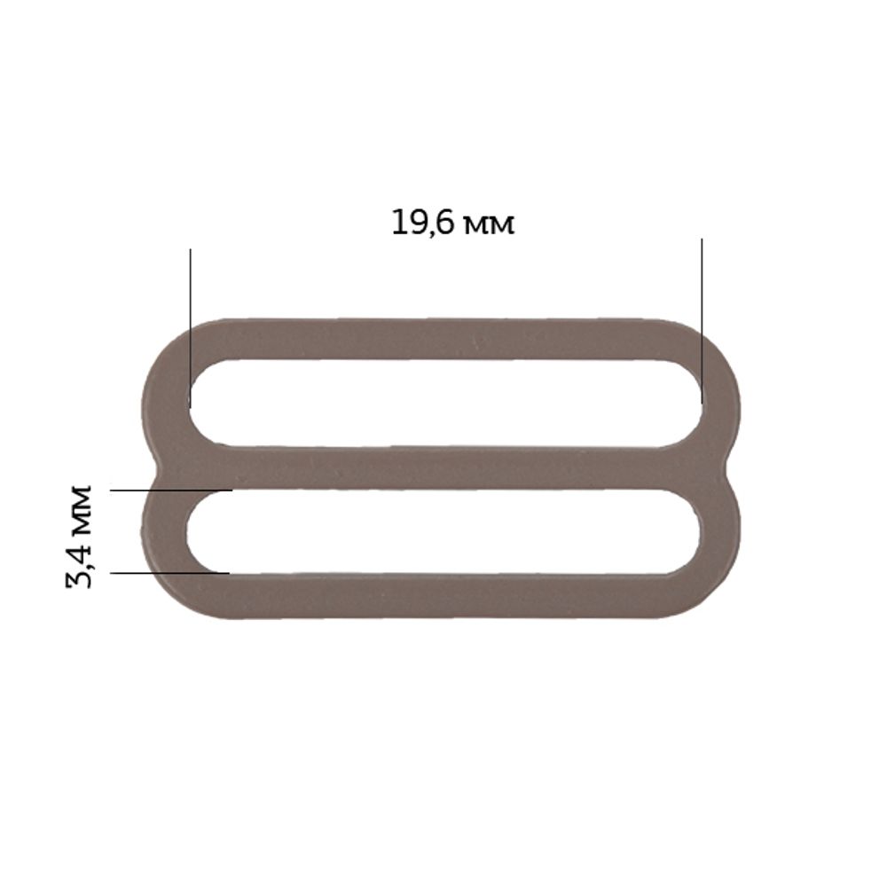 Рамки-регуляторы для бюстгальтера металл 19.0 мм, 1645 шиншилла, Arta, 50 шт