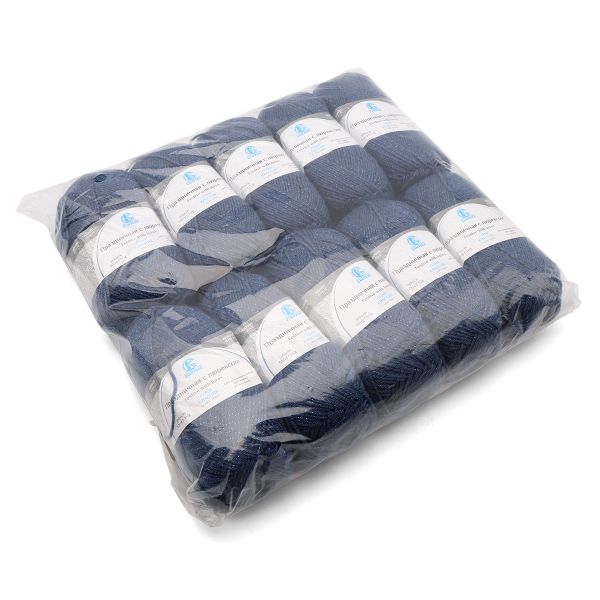 Пряжа Камтекс Праздничная с люрексом / уп.10 мот. по 50 г, 160 м, 022 джинса