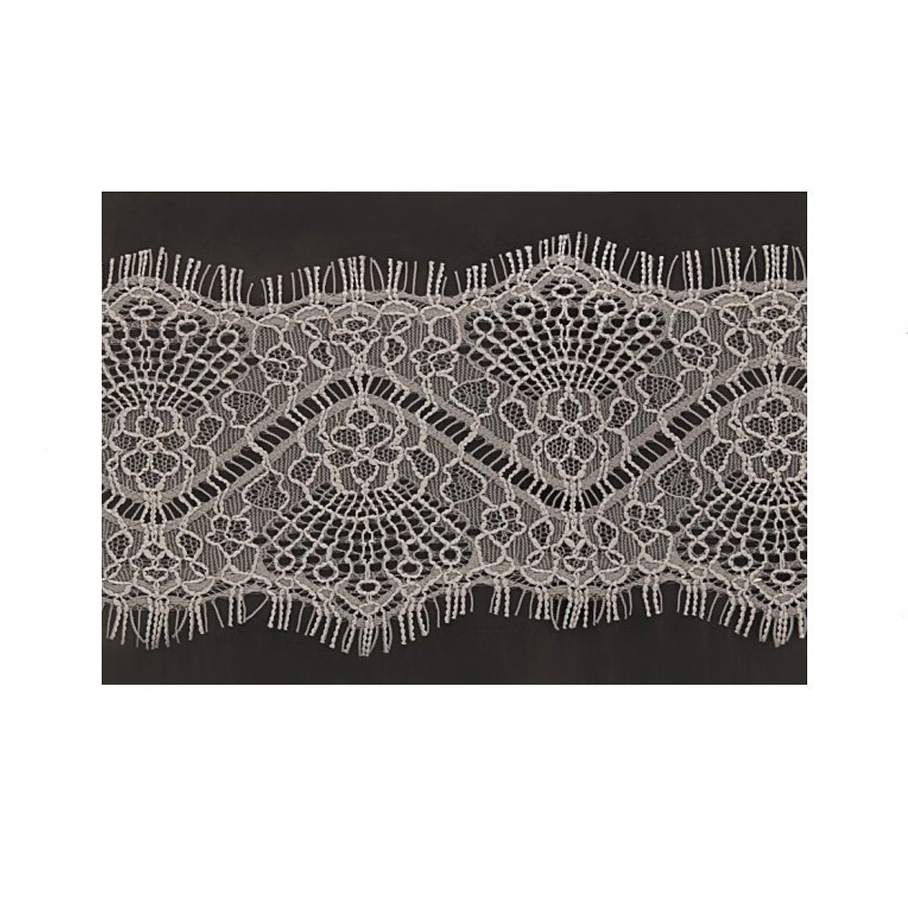 Кружево шантильи (реснички) 100 мм / 5х3 м, серый, Blitz LCE-33SH