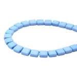 Бусины пластик 6х6х3 мм, 50 г, с двойным отверстием, плоский квадрат, 5 голубой, Astra&Craft 7429