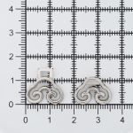 Крючки пришивные декоративные 24х15 мм, серебро (никель), 6 шт