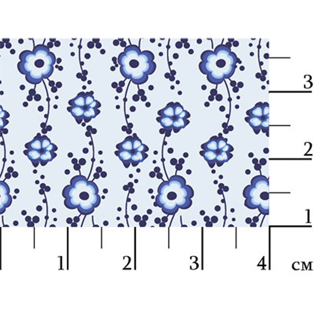 Ткань для пэчворка Peppy Лазурное чудо, рулон 112 см / 5 метров, ЛЧ-13 белый, Peppy