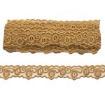 Кружево на сетке 23 мм, 6,8 м (±4 см), 102 бежевый