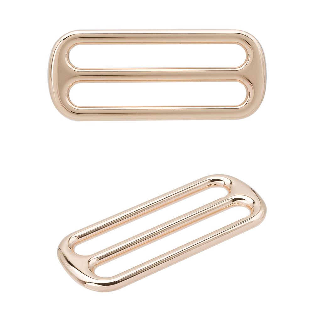 Пряжка регулировочная металл литая 38.0 мм (47х20мм), золото, МВ2342, 6 шт