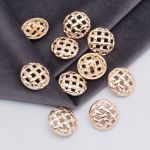 Пуговицы на ножке 36L=23 мм, металл, Gold (золотой), 10 шт, MP11