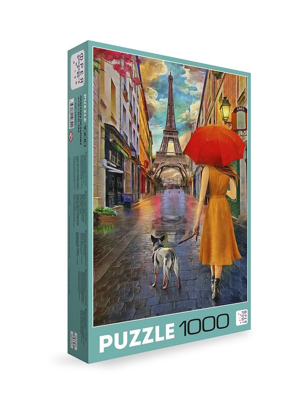 Пазл 1000 элементов, Прогулка по Парижу, PZL-1000/21, Фрея