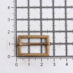 Рамка регулировочная металл литая с подвижной планкой 20 мм /25х17 мм, ⌀2.5 мм/, бронза, 4 шт