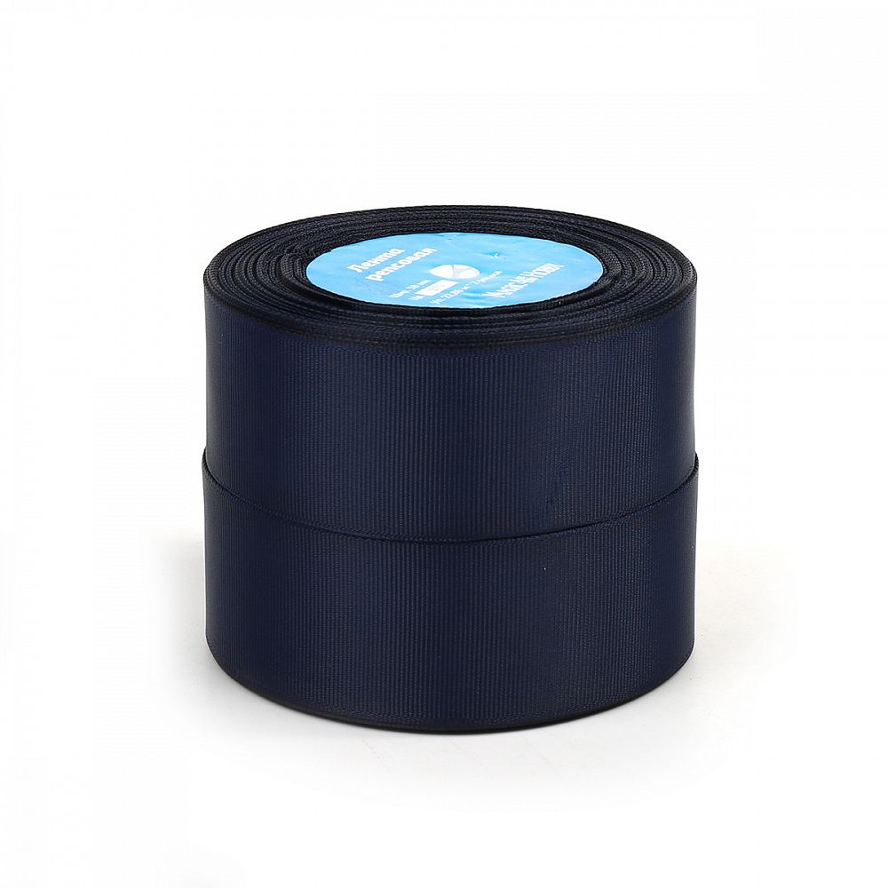 Лента репсовая (в рубчик) 38.0 мм, цв.370 т.синий For Hobby 2 шт по 22.86м (±1м)