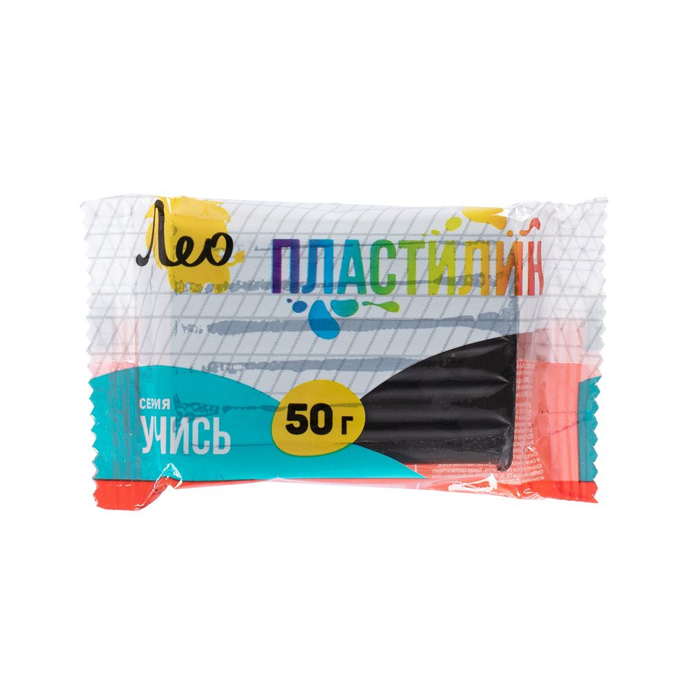 Пластилин классический, группа 1 LNMC-50 50 г (), 10 шт, 1 цв, черный/black, Лео LNMC-50