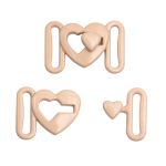 Пряжка-застежка для бюстгальтера металл 8.0 мм, металл/эмаль, C180 телесный, 10 шт