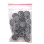 Пуговицы 4 прокола 24L (15мм), (Gray1 (серый1)), 36 шт