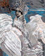 Картина по номерам Фрея GTG-PNB/PL-200, По мотивам картины Врубеля М. А. «Царевна-лебедь». 1900. Фрагмент, 50х40 см