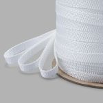 Стропа (ременная лента) 10 мм / 100 метров, толщ. 0.5 мм, [6 г/пог.м], 100% п/э, 003 белый