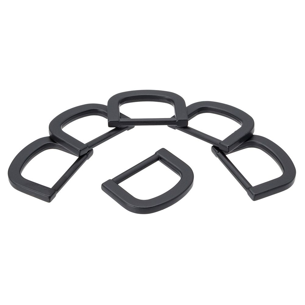 Полукольцо литое металл 20мм (29х22мм), черный матовый, MB2326, 6 шт