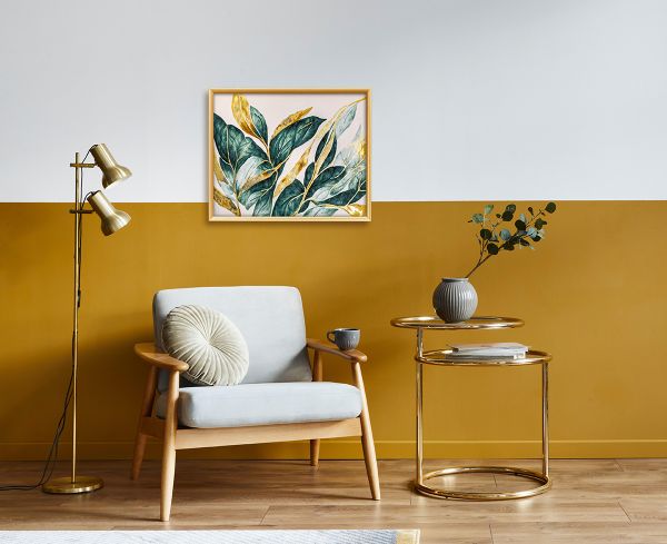 Картина по номерам Фрея PNB/PLPT-246, Листья с золотом, (с поталью) 50х40 см