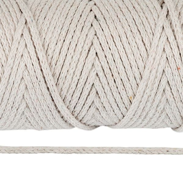 Шнур круглый х/б ⌀3.0 мм / 100 метров, 2199 кремовый