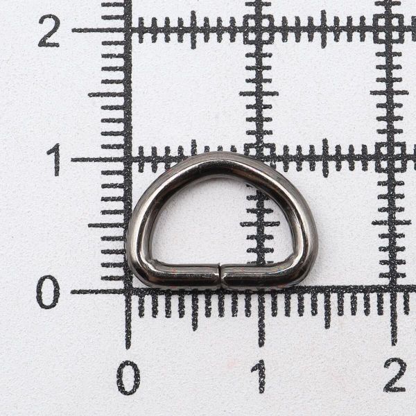 Полукольцо сварное металл внутр. 10 мм (внешн. 14х11.5 мм, ⌀2 мм), 100 шт, черный никель