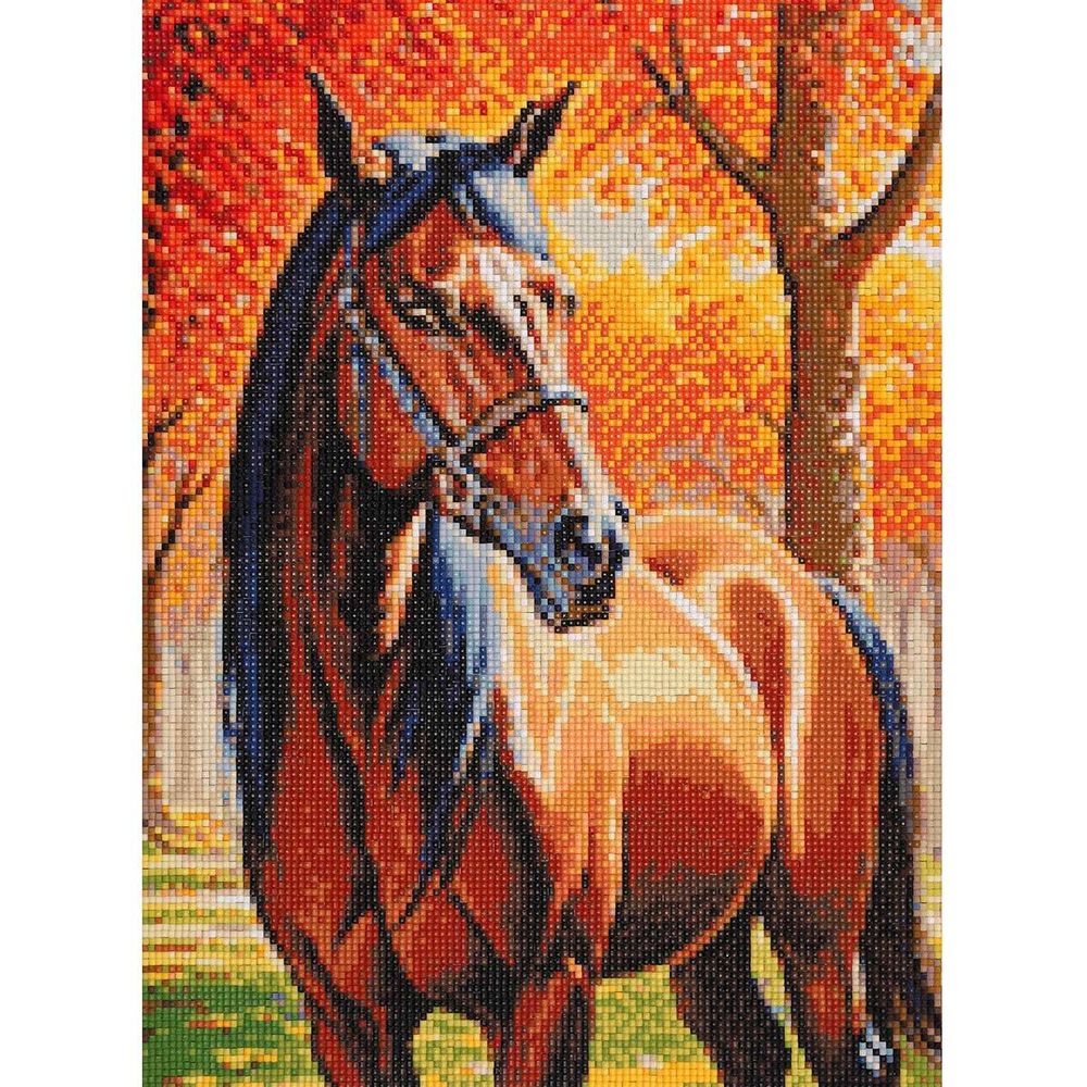 Алмазная (кристальная) мозаика Cristyle, Конь Буран, 30х40 см