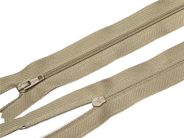 Молния спираль (витая) (цв.SBS) брючная Т3 (3 мм) 1 зам., н/раз., 20 см, автомат, S-573 бежевый, уп.5000 шт