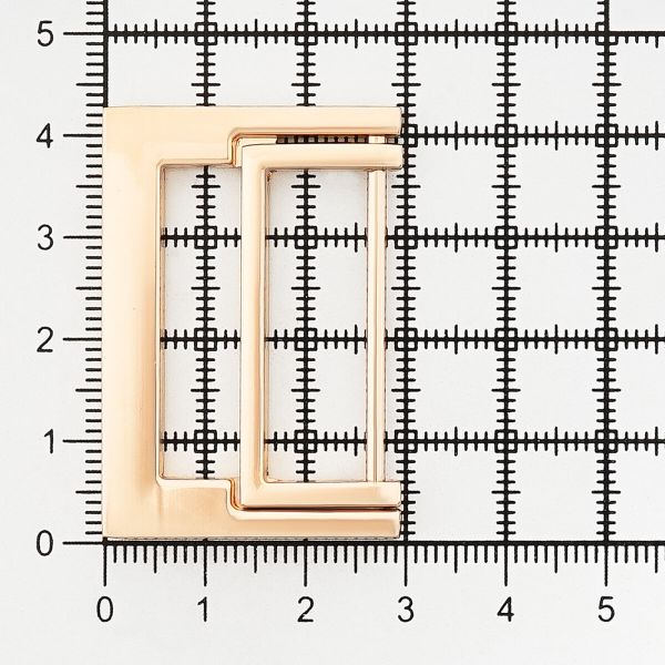 Пряжка прямоугольная 30 мм, металл (Gold Золото), МТ_1871, 6 шт