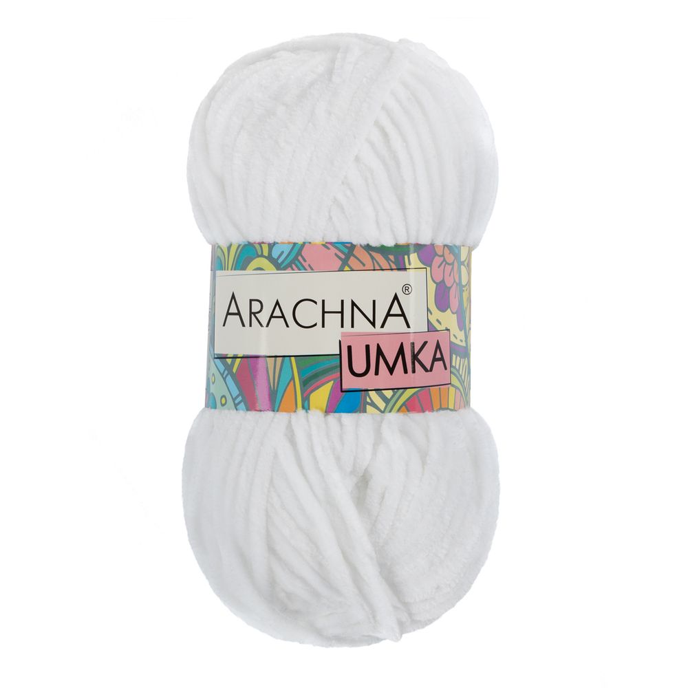 Пряжа Arachna Umka / уп.5 мот. по 100 г, 120 м, 01 белый