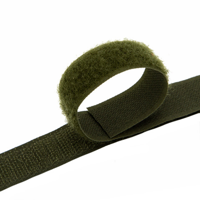 Лента контактная липучка (велкро) пришивная фасовка 20 мм / 25 см, 11 т.олива, /пара/, Hobby&Pro, кач."A" /TOS/