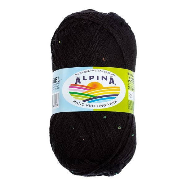 Пряжа Alpina Ariel / уп.10 мот. по 50г, 150м, 04 черный