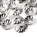 Шапочка для бусин, 5мм 50 шт в упак, Астра, Никель