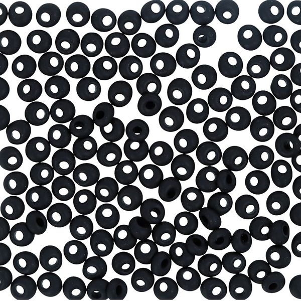 Бисер Toho Magatama 2 (3 мм), 500 г, 0049F черный/матовый