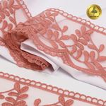 Кружево на сетке 85 мм, цв.N0815 капучино, уп.13.7м, Kruzhevo