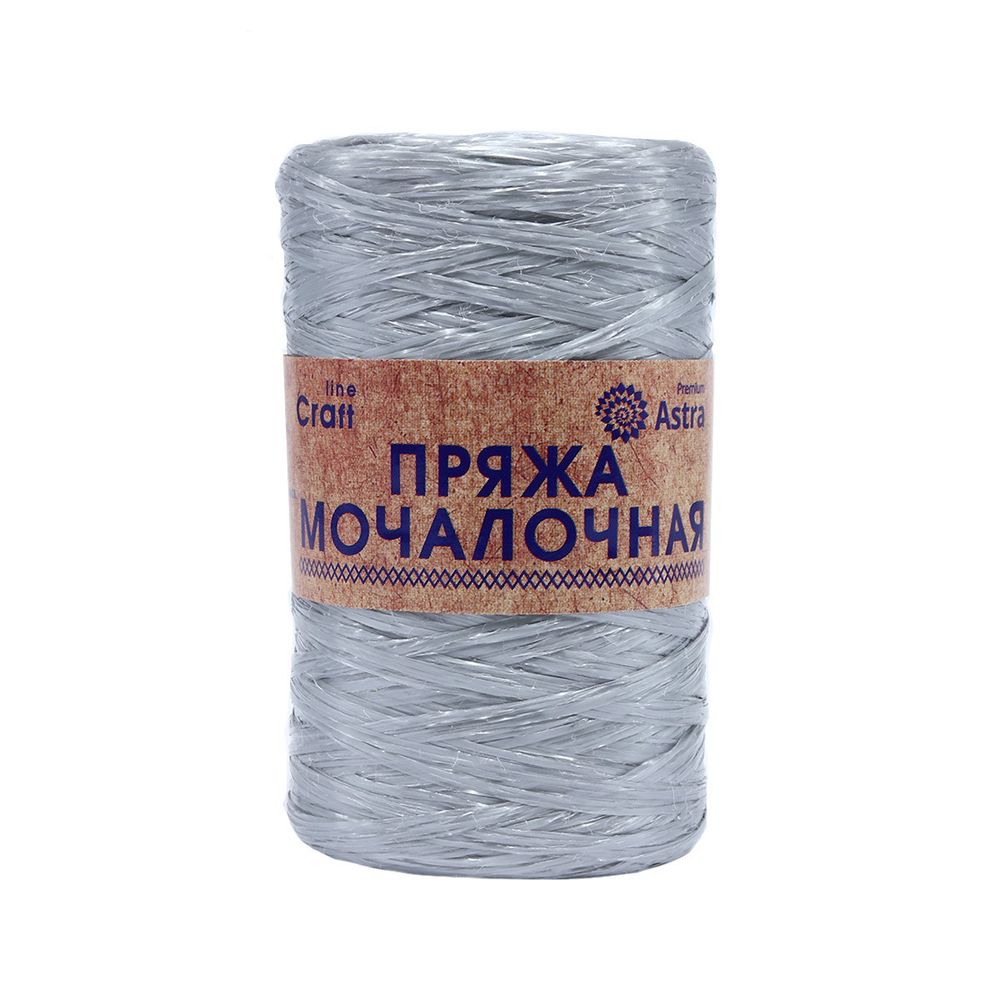 Пряжа Astra Premium (Астра Премиум) Мочалочная / уп.10 мот. по 50 г, 200 м, серебро