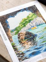 Алмазная (кристальная) мозаика Фрея, Греция. Остров Корфу, 30х40 см