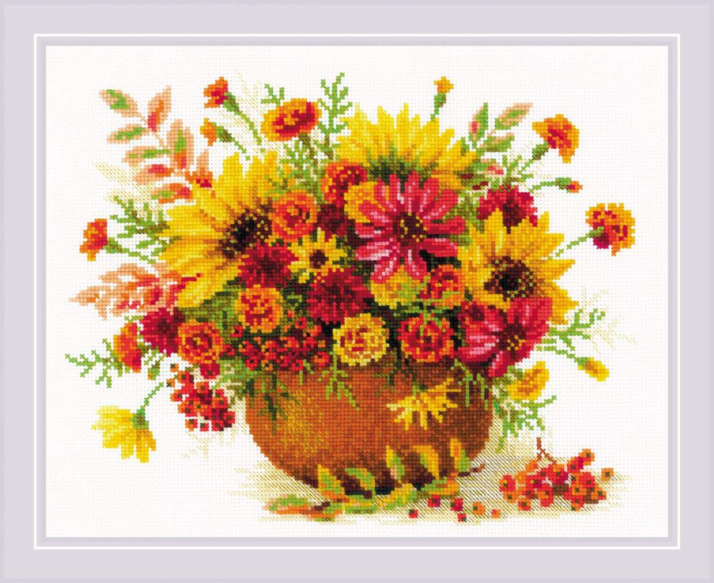 Риолис, Осенние цветы, 30х24 см